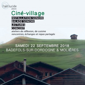 Ciné-Village 22/09/18 Ciné-Village 22/09/18